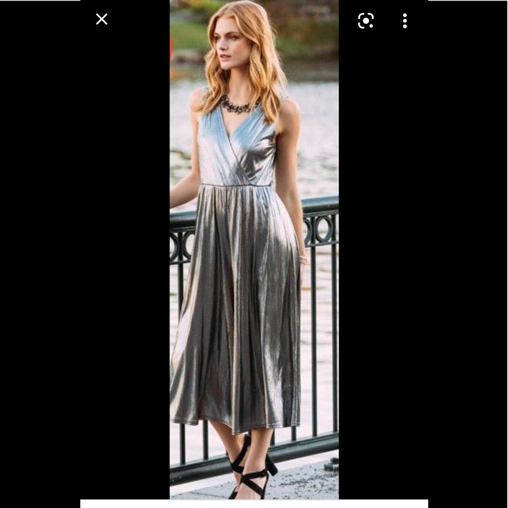 Metallic jumpsuit [Francesca’s Boutique]